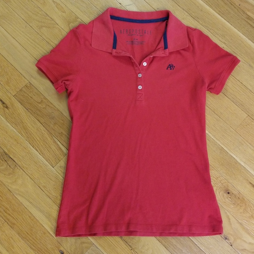 Aeropostale s/s polo juniors Medium Red